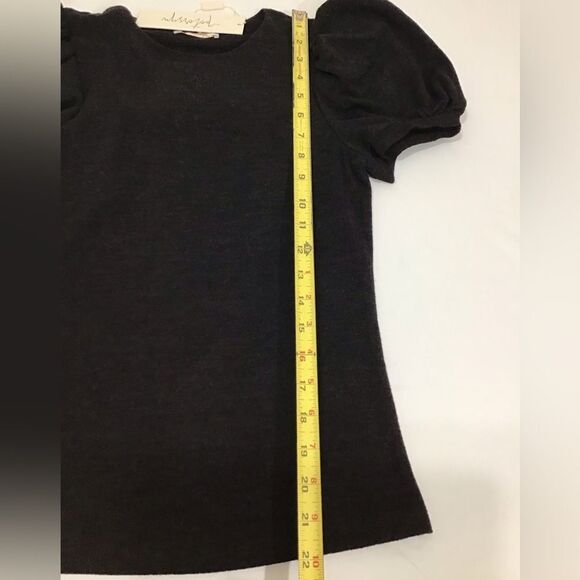 Petersyn Black Short Sleeve Chic Black Puff Sleeve Top New Size XS - Picture 9 of 9